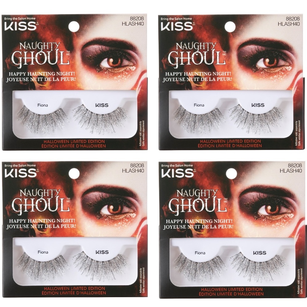 Lot of 4! Limited Edition Kiss Lashes - Naughty Ghoul Fiona Glitter